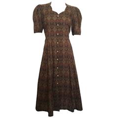 Vintage Trrags Cotton Liberty Lanthe Print Art Nouveau Dress Midi