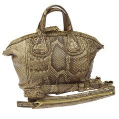 Givenchy Snakeskin Carryall Travel Top Handle Satchel Tote Shoulder Bag 9