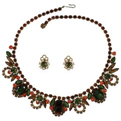 Juliana by Delizza and Elster 1960s Vintage Necklace and Earrings Set