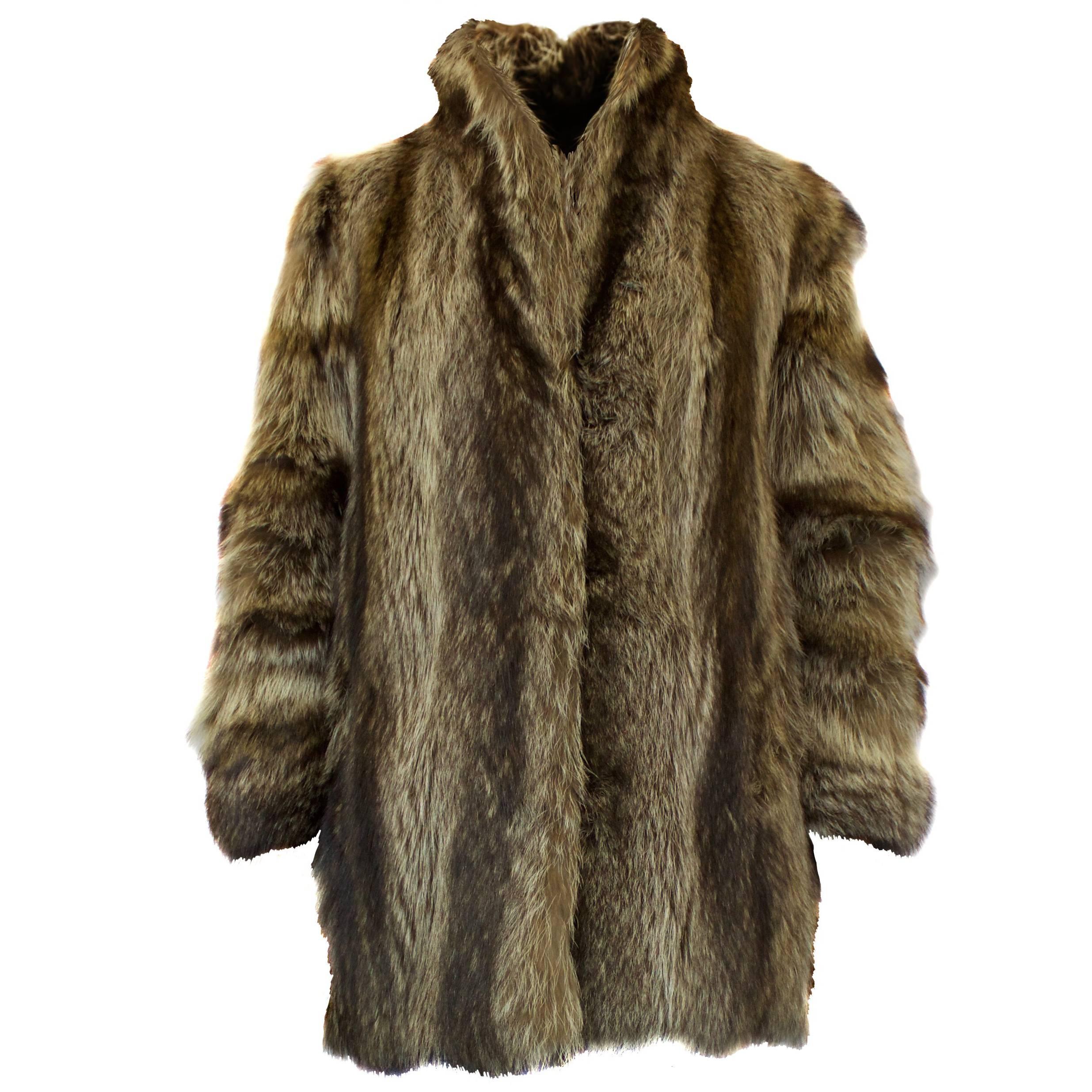 Yves Saint Laurent 1940s-inspired fur jacket. circa 1970 
