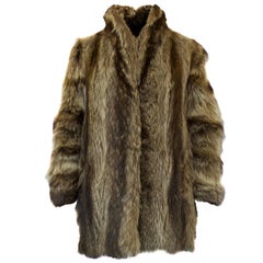 Vintage Yves Saint Laurent 1940s-inspired fur jacket. circa 1970 