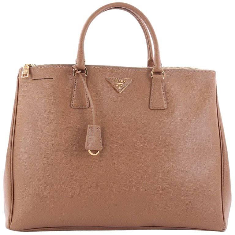 Prada Double Zip Lux Tote Saffiano Leather Large