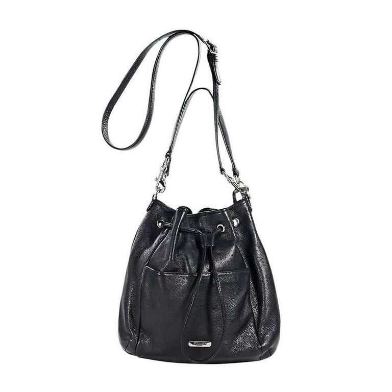 Black Coach Leather Bucket Bag For Sale at 1stdibs