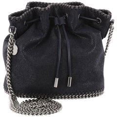 Stella McCartney Falabella Drawstring Bucket Bag Shaggy Deer Small