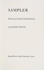 Sampler by Emily Dickinson, Illustrated by Kiki Smith, Signed by the Artist