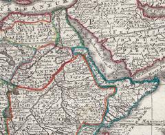 Hand-Colored Map of Africa, circa 1744