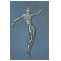 Mermaid Bodysuit Costume Illustration by José de Zamora