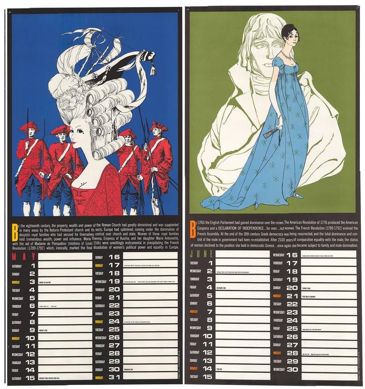 Betty Brader 1965 Perennial Woman Calendar By Betty Brader At 1stDibs