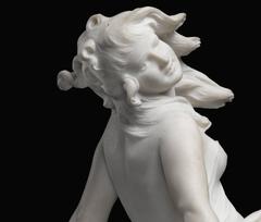 Italian White Marble Figure of a Sea Water Mermaid Nymph by Dante Zoi, 19th Cen