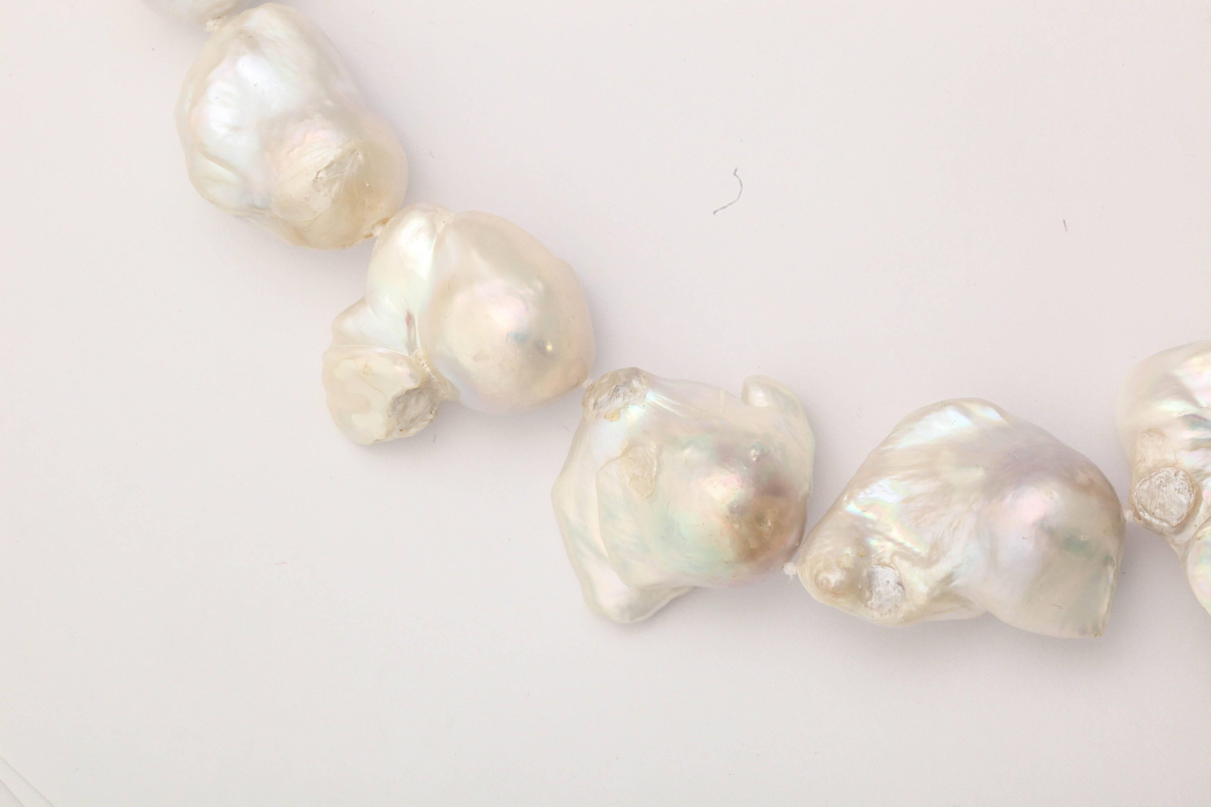 A cluster of large 14 Baroque south sea pearls