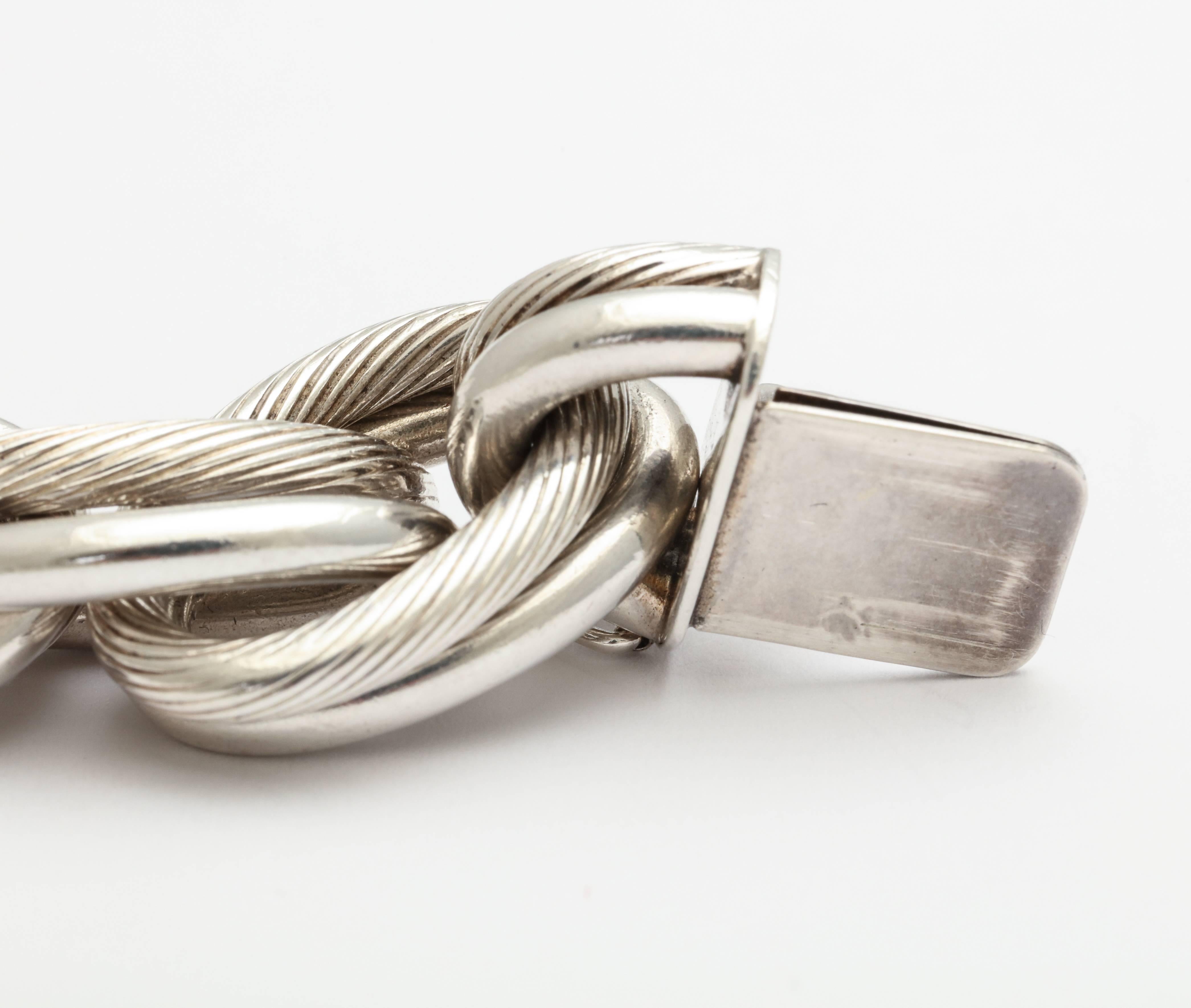 hermes silver chain bracelet