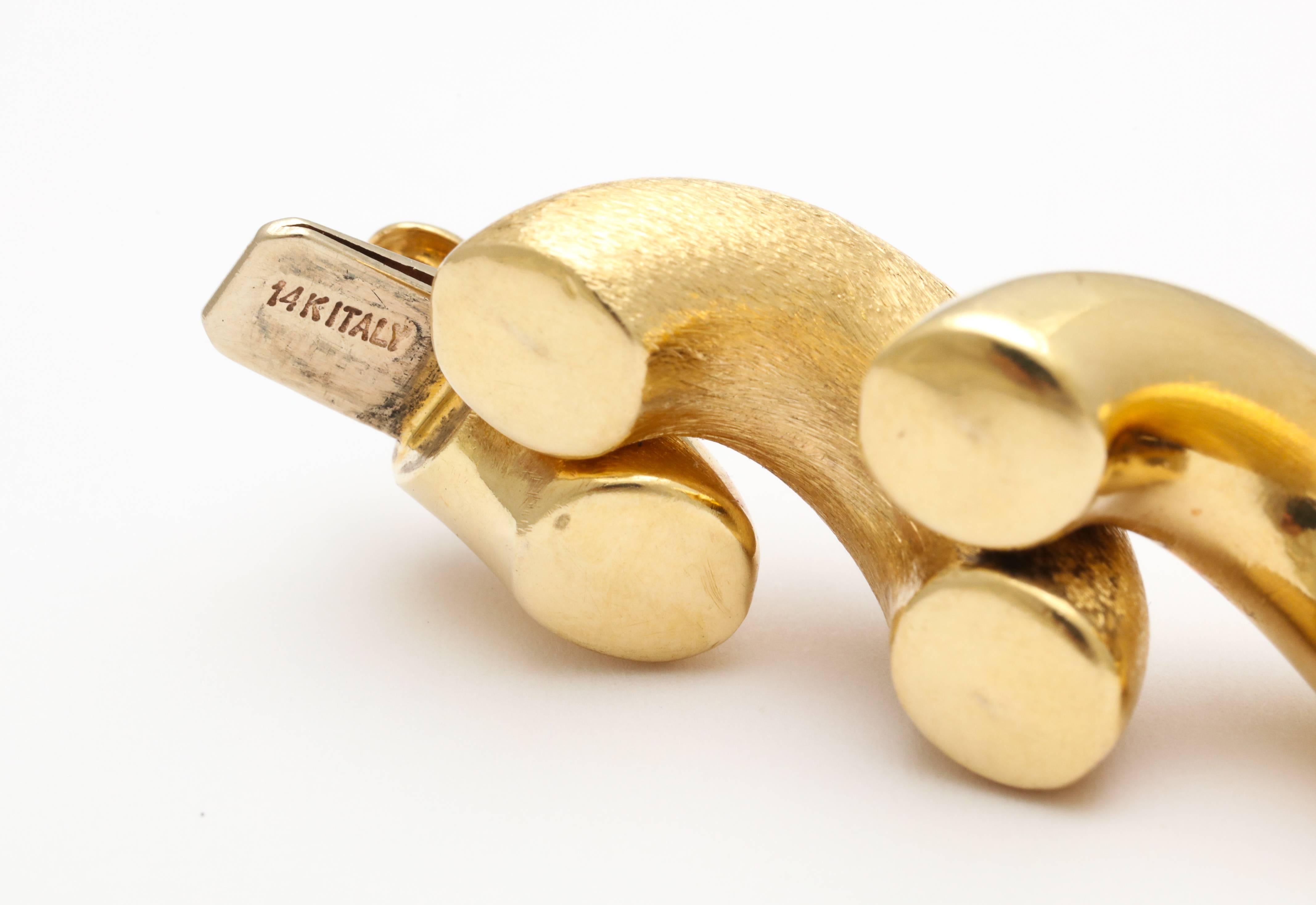 Retro 'San Marco' Two-Tone Brushed Gold Bracelet