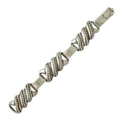 Retro Los Castillo Taxco Sterling Silver Link Bracelet