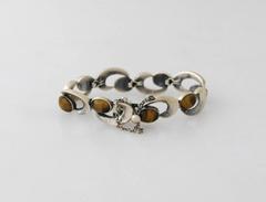 Antonio Pineda Tiger Eye Sterling Silver Parure