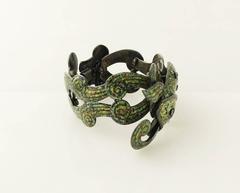 Margot de Taxco Sterling Silver & Enamel Koi Fish Bracelet
