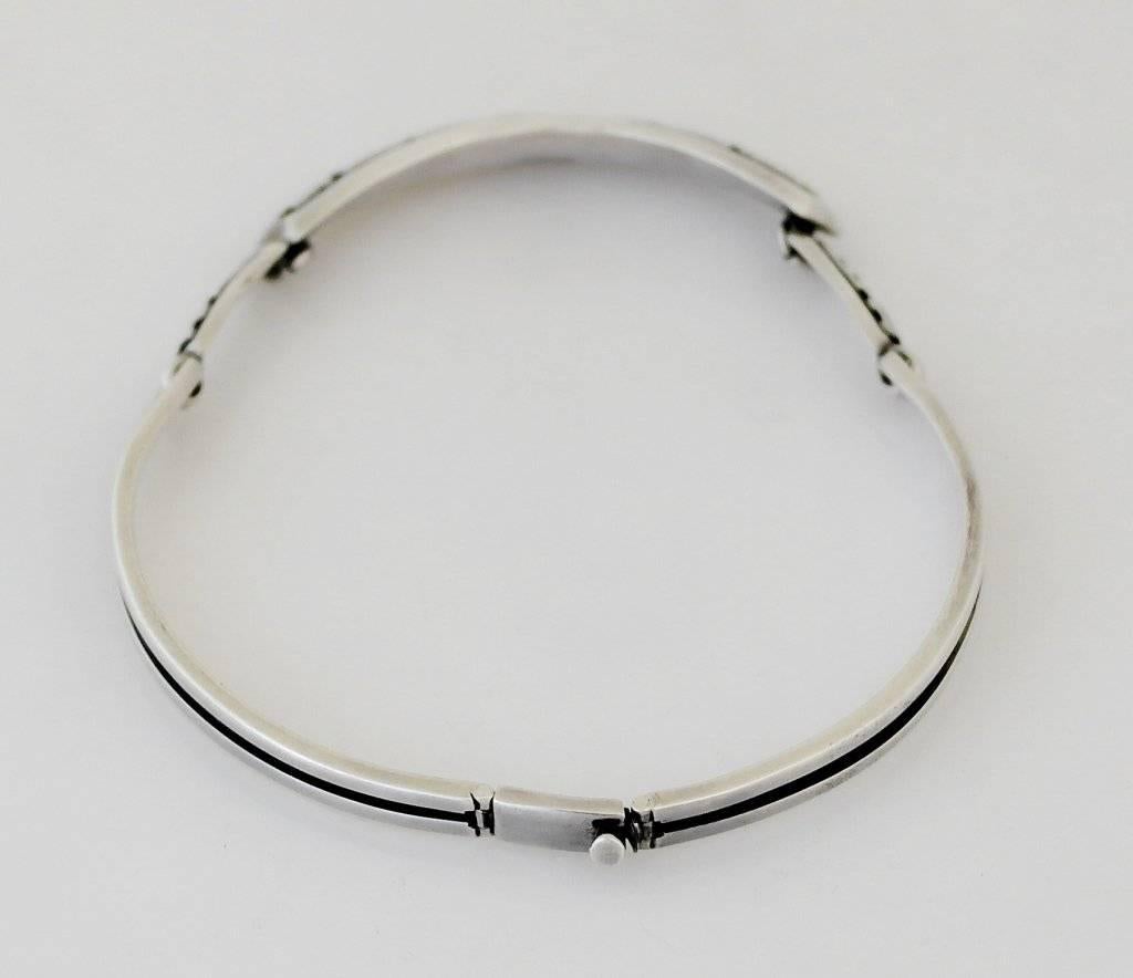 Salvador Teran Sterling Silver Modernist Necklace In Excellent Condition In New York, NY