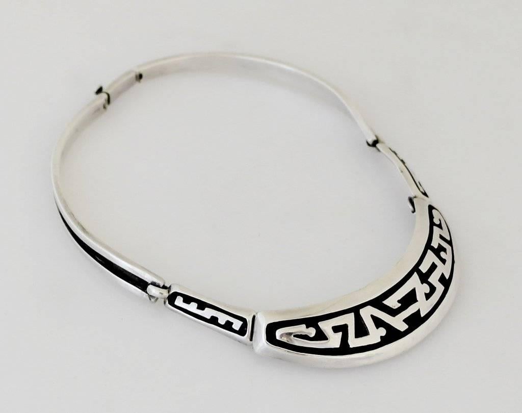 Women's Salvador Teran Sterling Silver Modernist Necklace