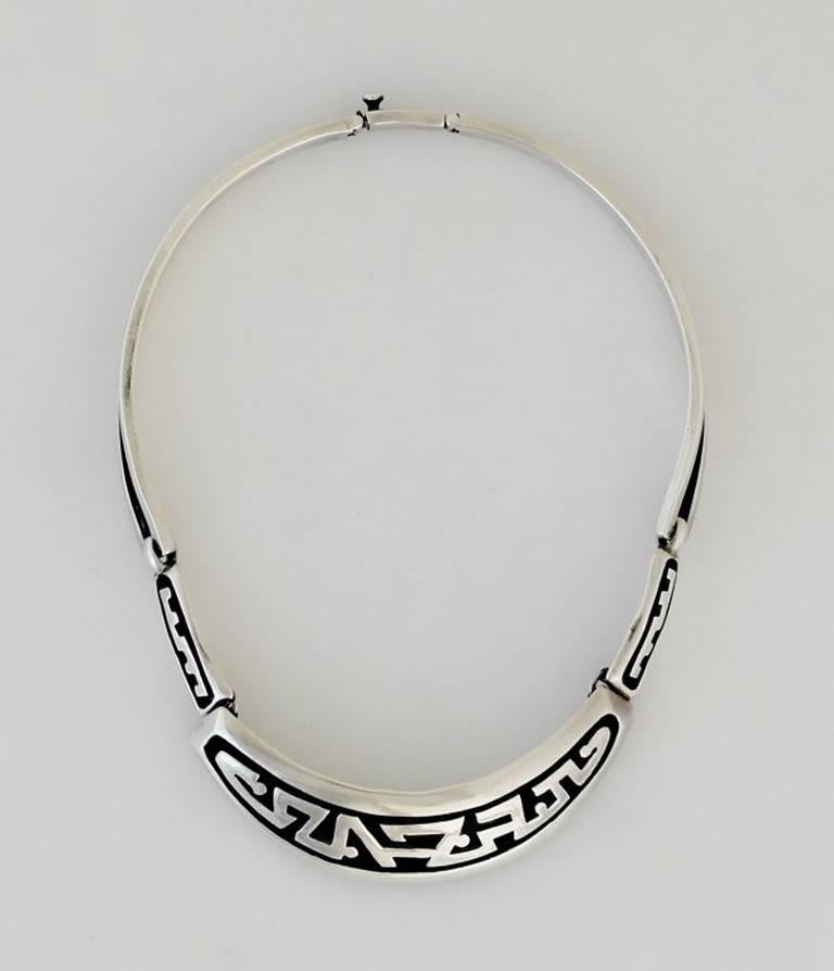 Salvador Teran Sterling Silver Modernist Necklace 1