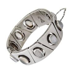Antonio Pineda Sterling Silver Moonstone Bracelet 1960
