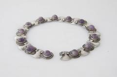 Fred Davis Amethyst Sterling Silver Necklace 1930