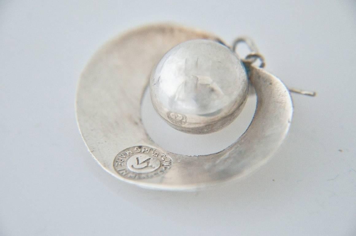 William Spratling Rare Ball Motif Sterling Silver Earrings In Excellent Condition In New York, NY