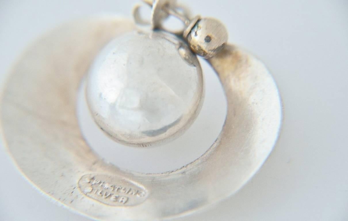 Women's William Spratling Rare Ball Motif Sterling Silver Earrings