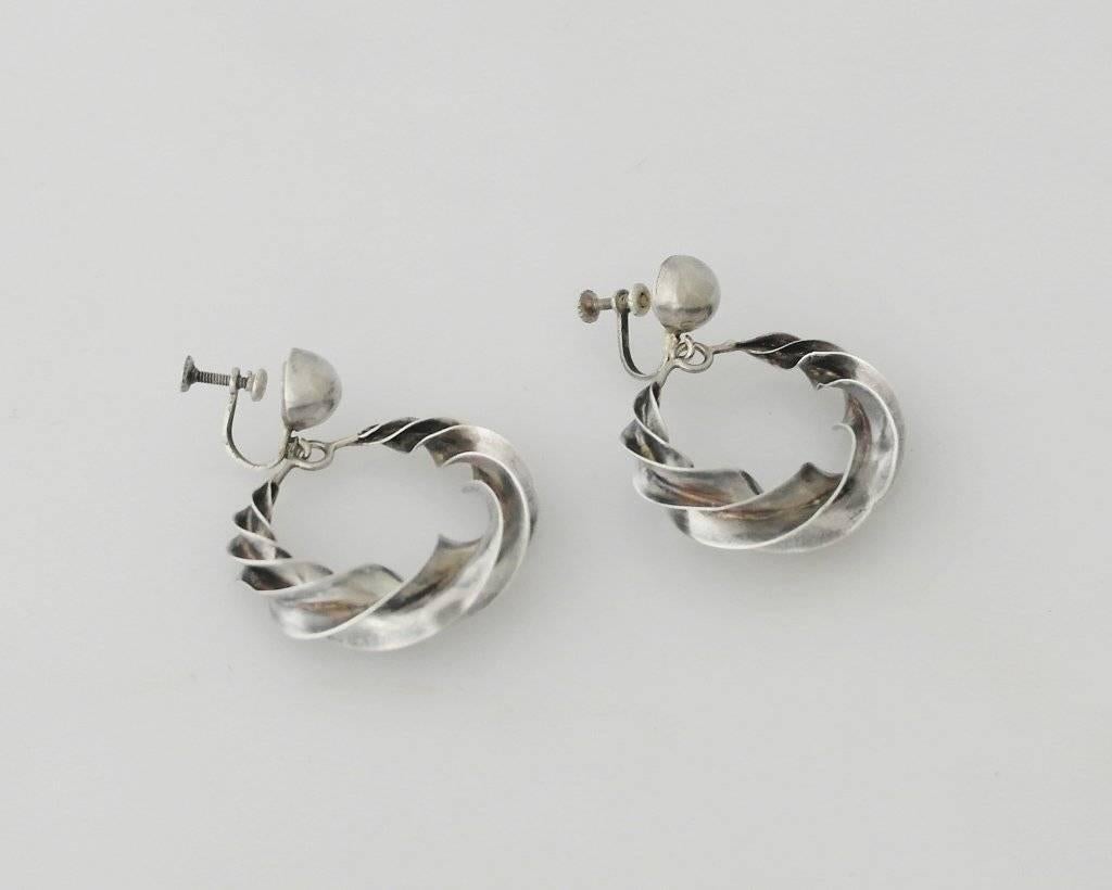 Being offered are a pair of William Spratling sterling silver earrings
