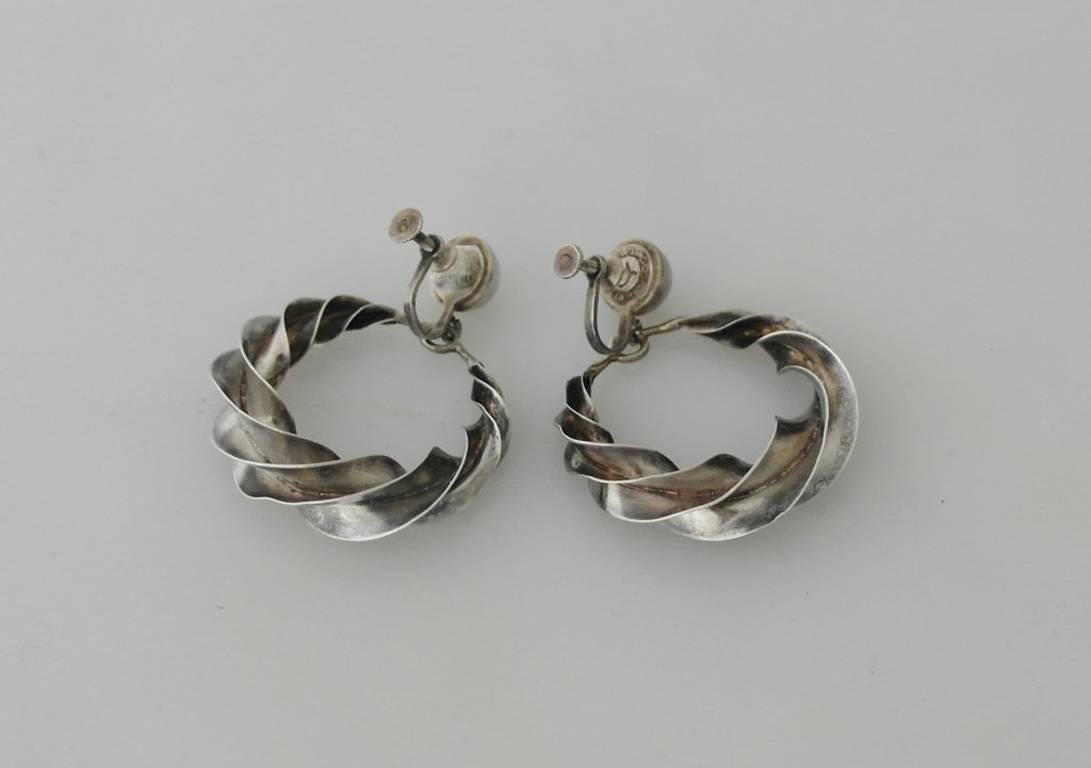 Women's William Spratling Sterling Silver Earrings For Sale