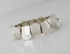 1960s Antonio Pineda Iconic .970 Silver Modernist Bracelet