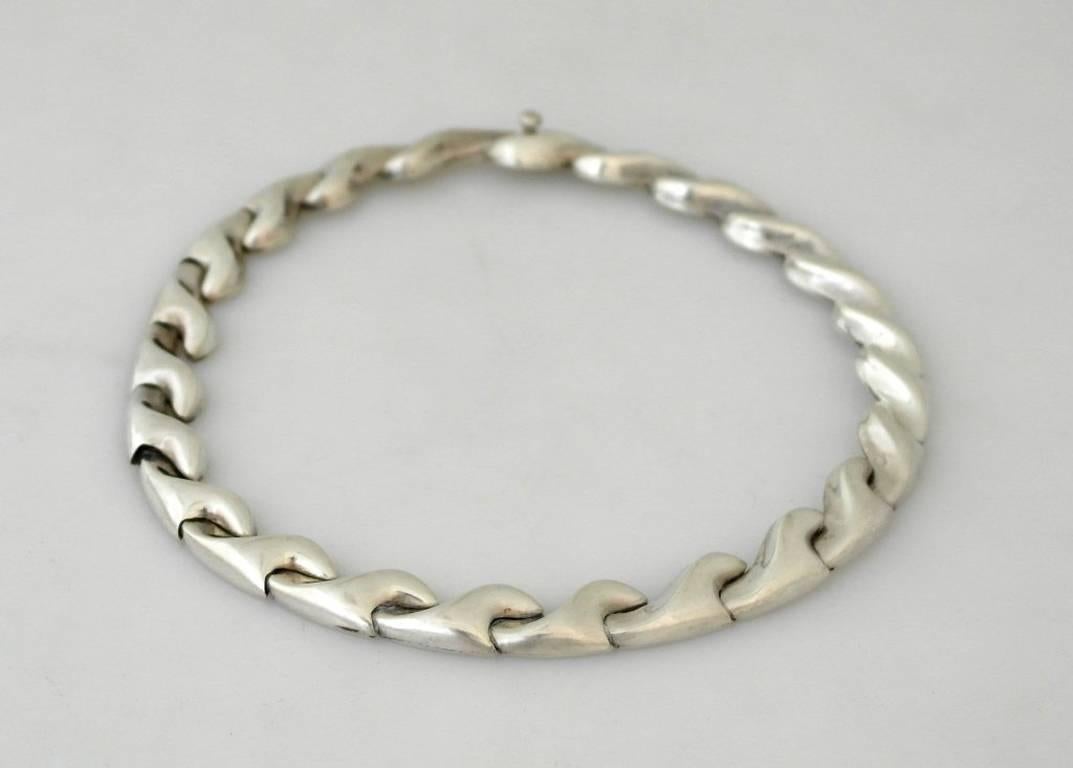 Women's Antonio Pineda .970 Silver Choker Necklace For Sale