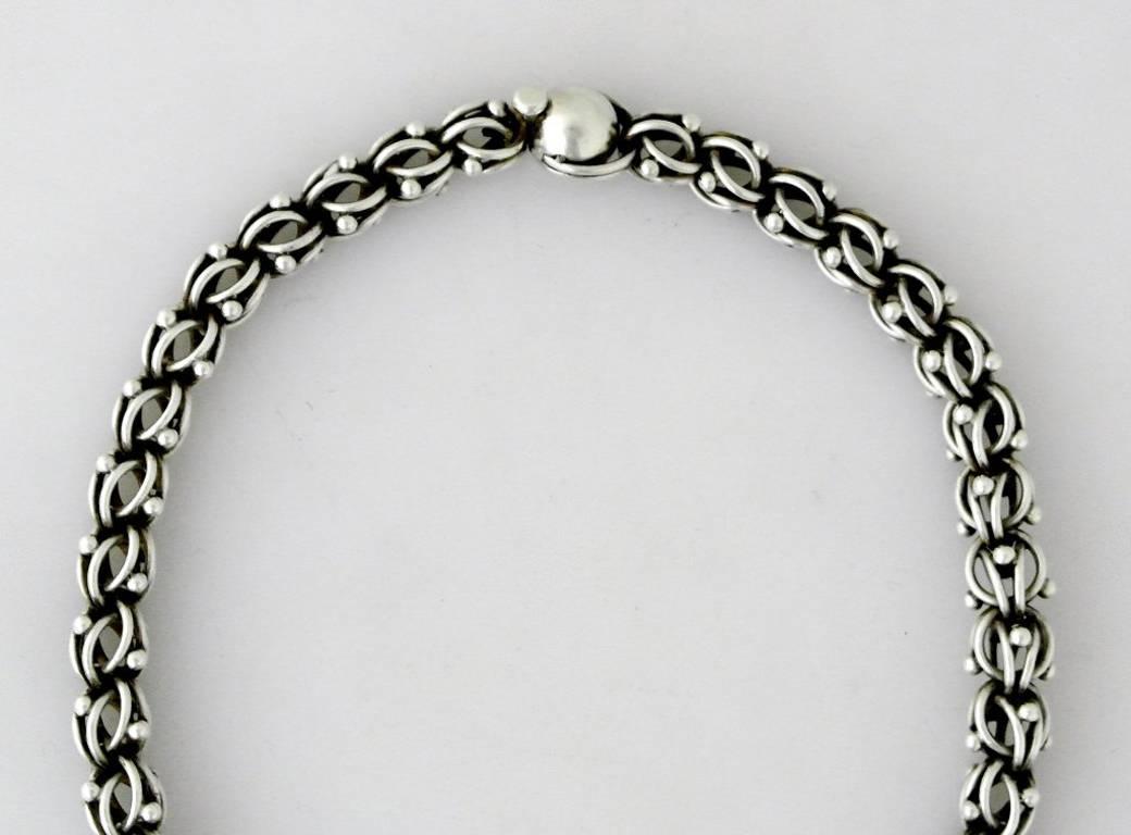Women's Antonio Pineda .970 Silver Modernist Necklace For Sale