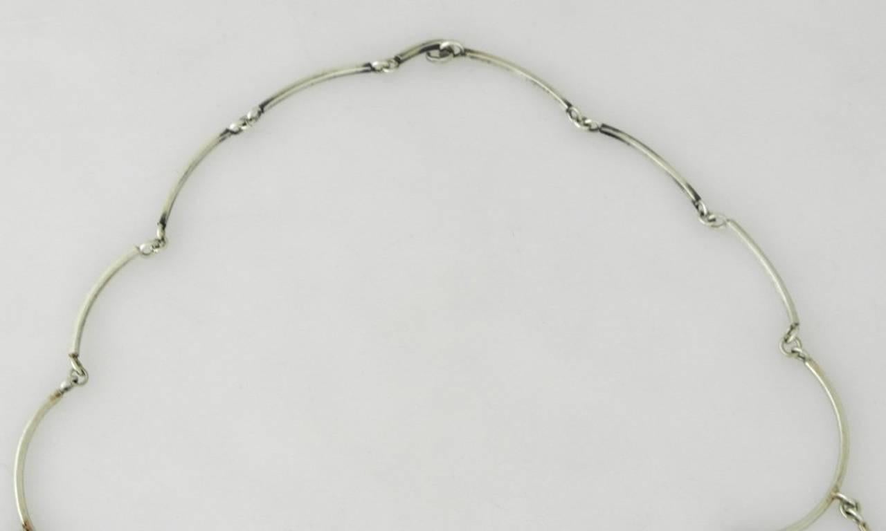 Being offered is a circa 1960s .980 silver necklace by Antonio Pineda of Taxco, Mexico.

Stanley Szaro Antonio Pineda Collection