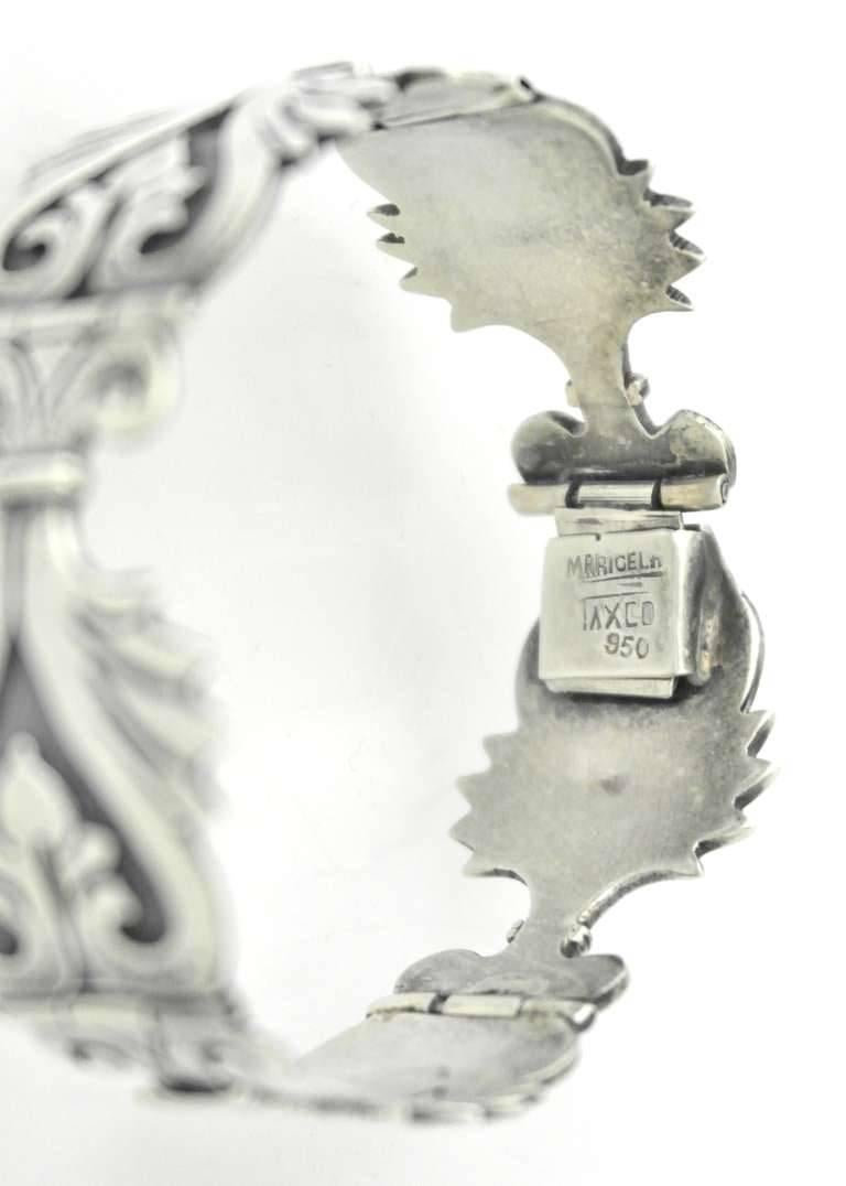 Maricela Taxco Sterling Silver Link Bracelet For Sale 1