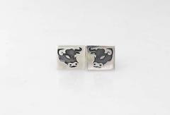 Antonio Pineda .970 Silver Bull Market Motif Cufflinks