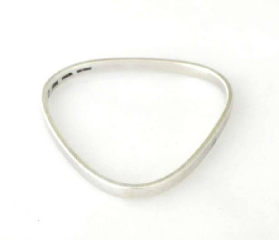 Tane Mexico Sterling Silver Triangular Bangle Bracelet In Excellent Condition In New York, NY