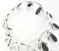 Antonio Pineda Onyx .970 Silver Necklace