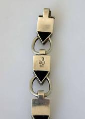 Early, Rare William Spratling Obsidian Sterling Silver Link Earrings 1940