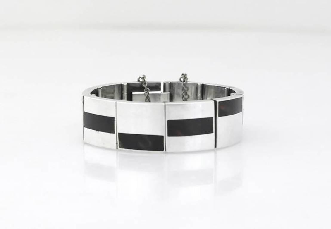 Antonio Pineda Sterling Silver Link Bracelet For Sale 3