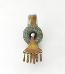 Los Castillo Sterling Silver Married Metals Tribal Bracelet