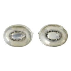 Vintage Antonio Pineda .970 Silver & Moonstone Cufflinks 1960