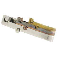 Antonio Pineda .970 Silver and Mixed Metals Tie Clip 1967