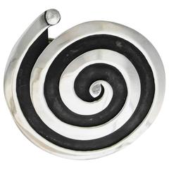 Retro Maricela Taxco Sterling Silver Swirl Design Pin
