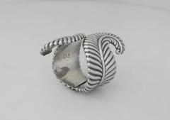 RARE HEAVY Los Castillo Sterling Silver Cuff Bracelet