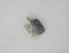 William Spratling Amethyst Sterling Silver Eagle Brooch 2nd Brooch Available