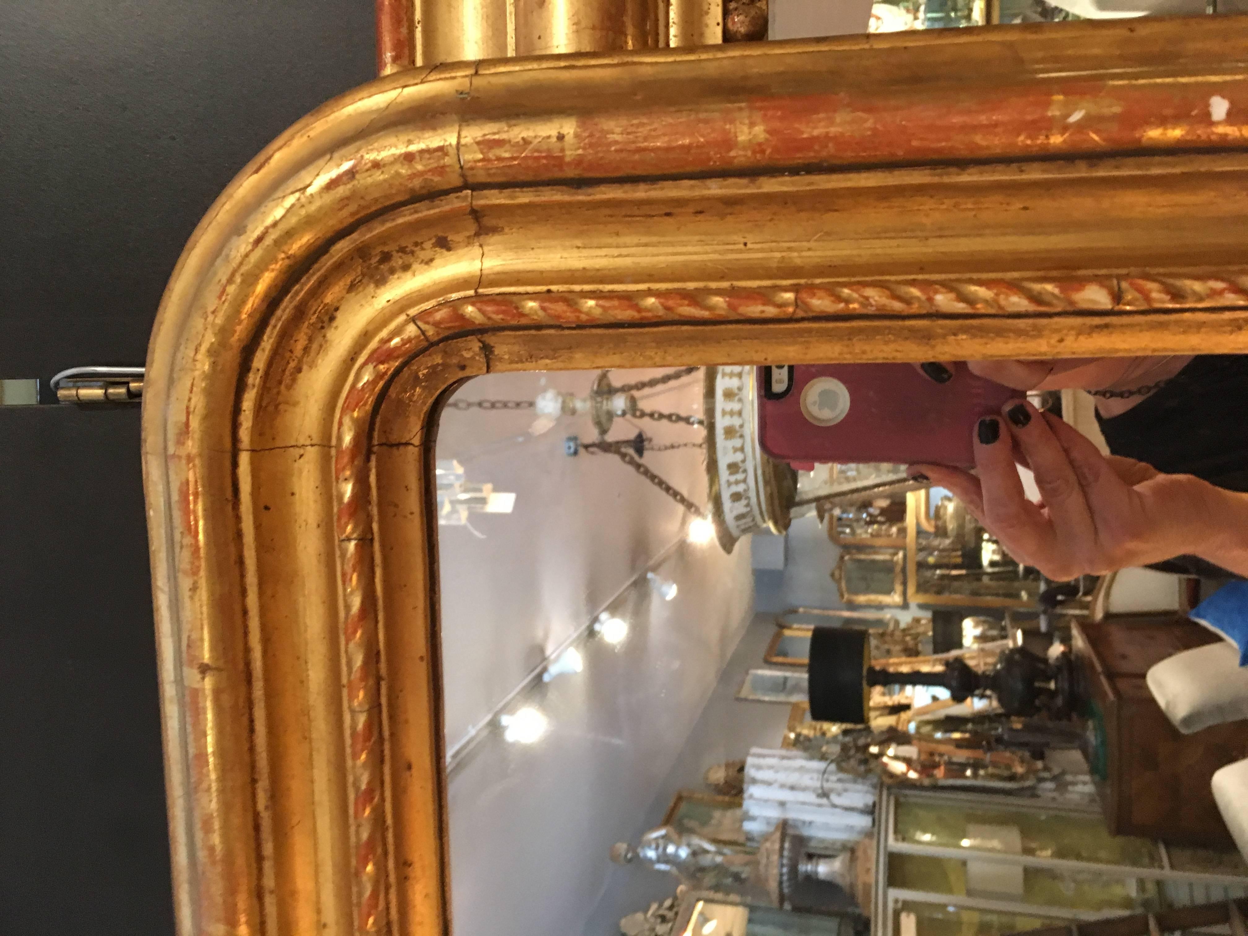 European Pair of 19th Century Gilded French Mirrors