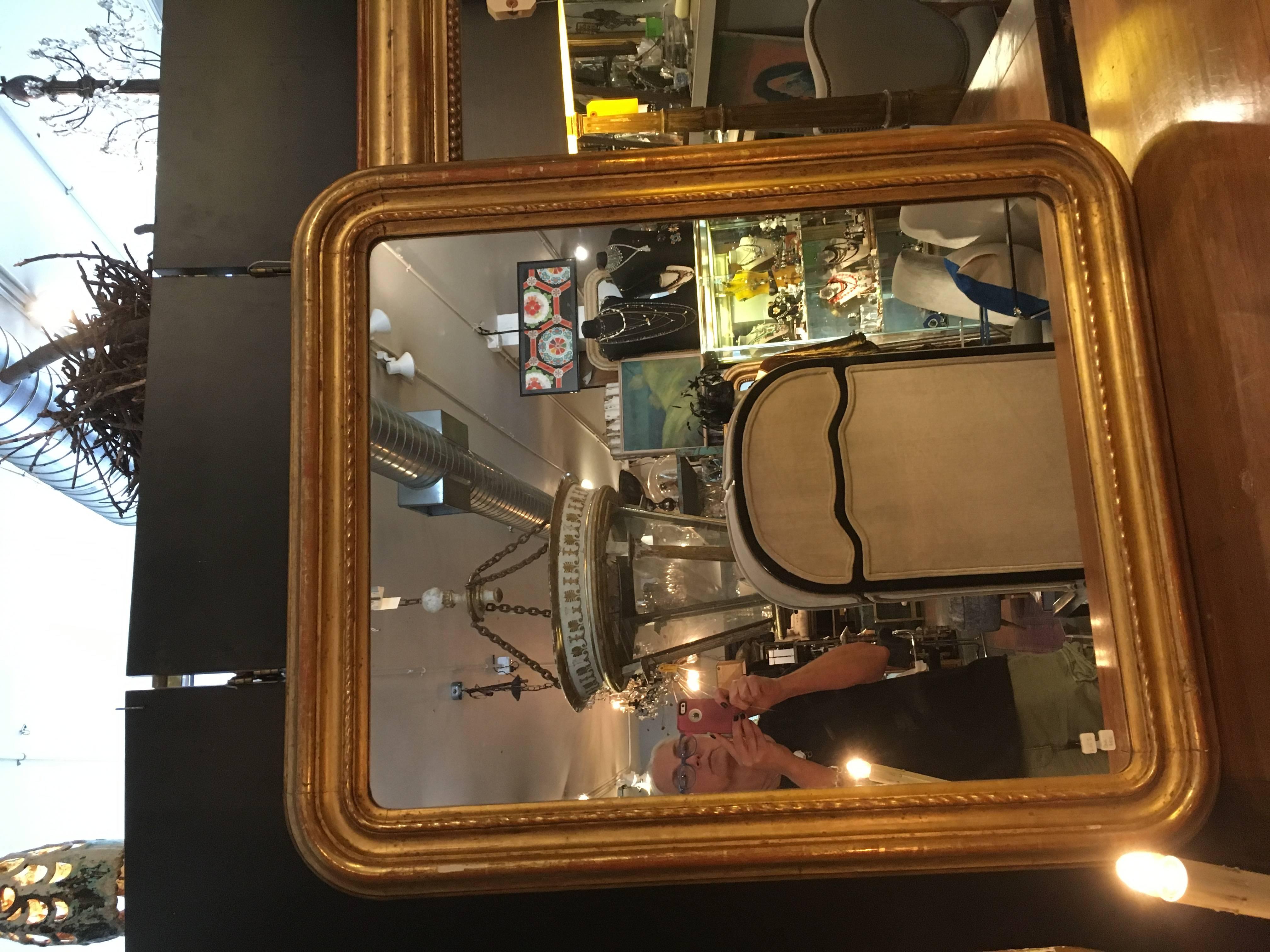 Pair of 19th Century Gilded French Mirrors In Good Condition In Seattle, WA