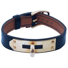 Hermès Navy Crocodile Kelly Watchband