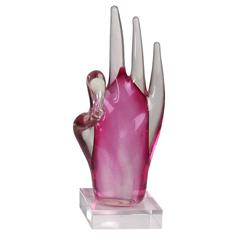 Art Glass Sculpture Vitakara Mudra & Jnana Mudra the "Wheel of Law"