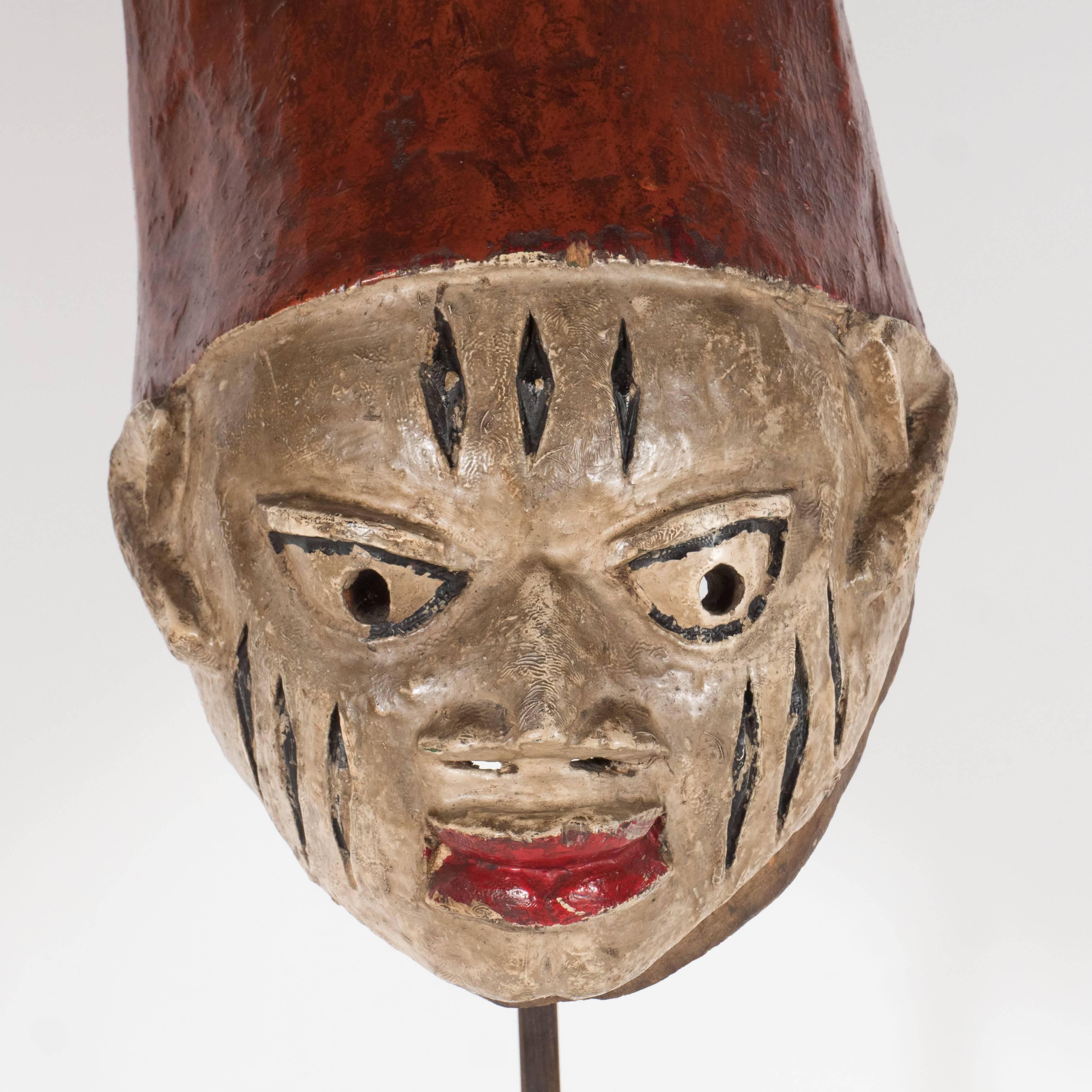 yoruba carved crest mask