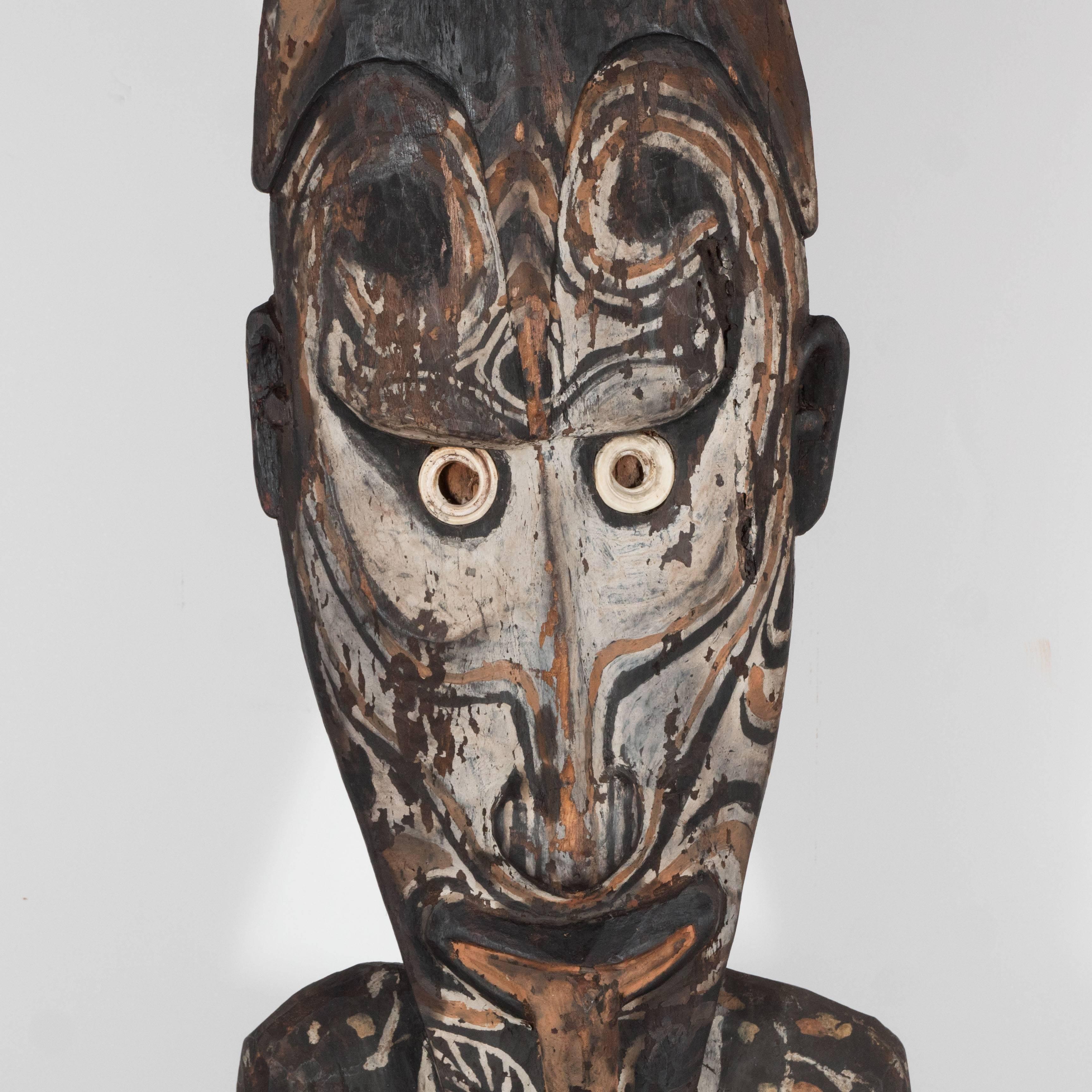 Large Carved and Painted Wood Spirit Figure Papua New Guinea, Late 19th Century 3